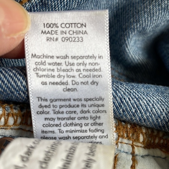 PACSUN Distressed Denim Mini Skirt Size 26 - Picture 4 of 6